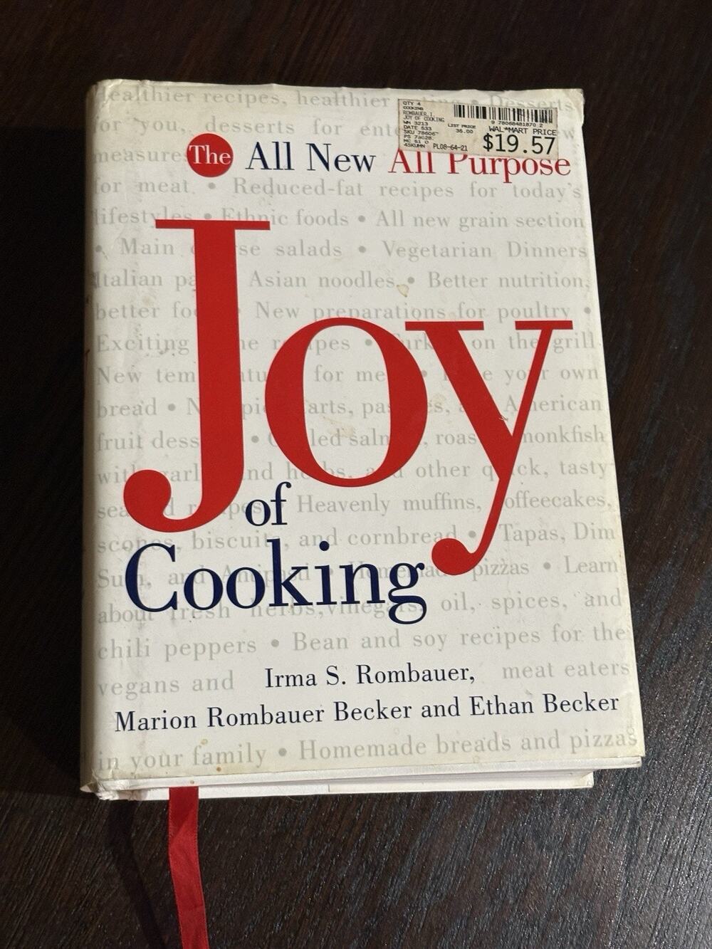 The All New All Purpose JOY OF COOKING 1997 HC Cookbook With Bookmark Ribbon